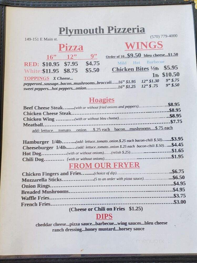 Plymouth Pizzeria - Plymouth, PA