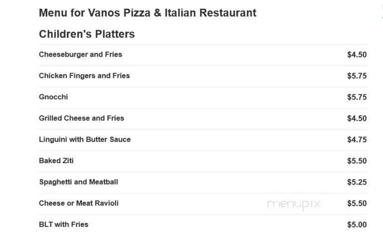 Vanos Pizza & Italian Restaurant - West Chester, PA