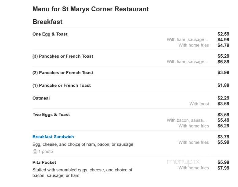 St Mary's Corner Restauran - Saint Marys, PA