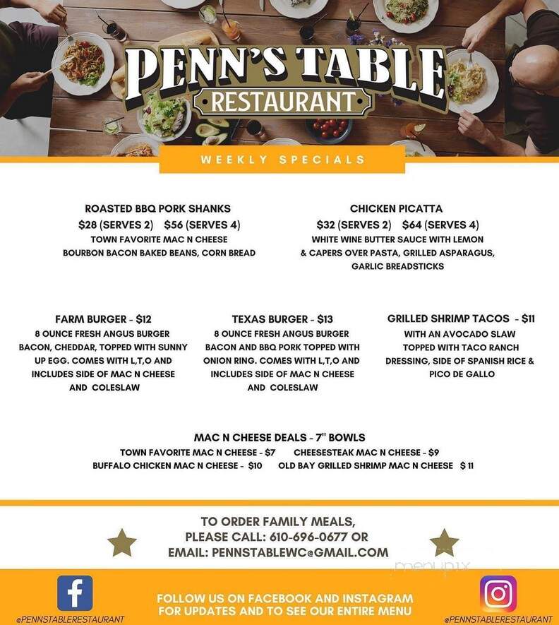 Penn's Table - West Chester, PA