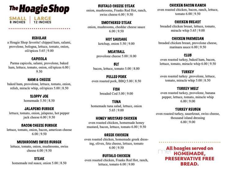 The Hoagie Shop - Butler, PA