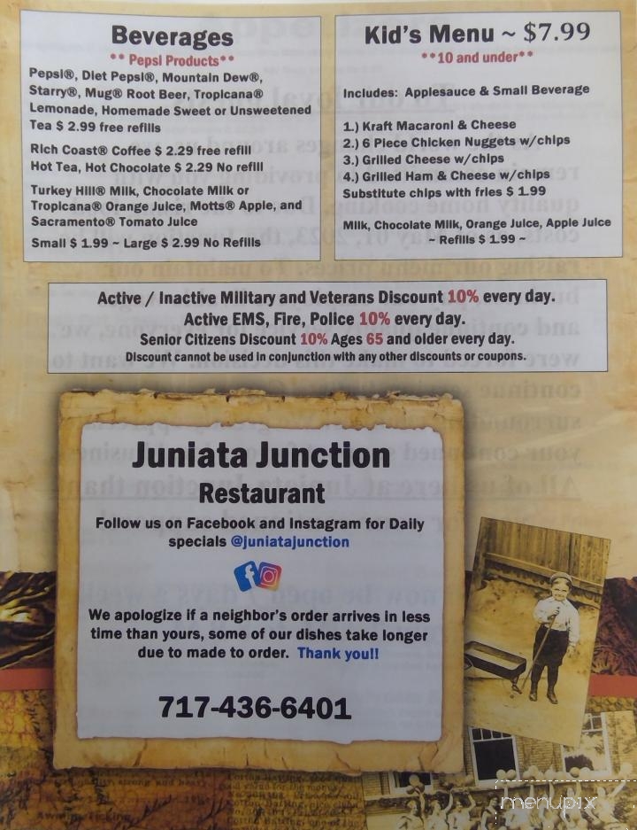 Juniata Junction Restaurant - Mifflintown, PA