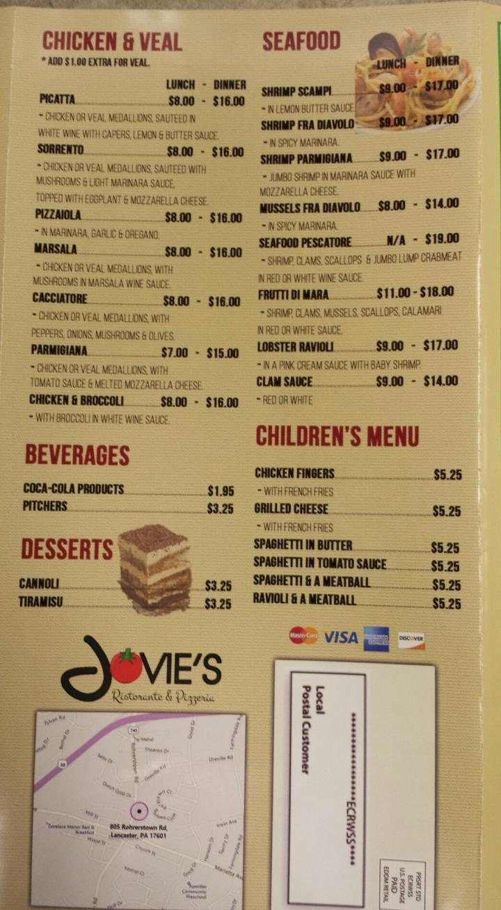 Jovies Pizzeria & Italian Restaurant  - Lancaster , PA