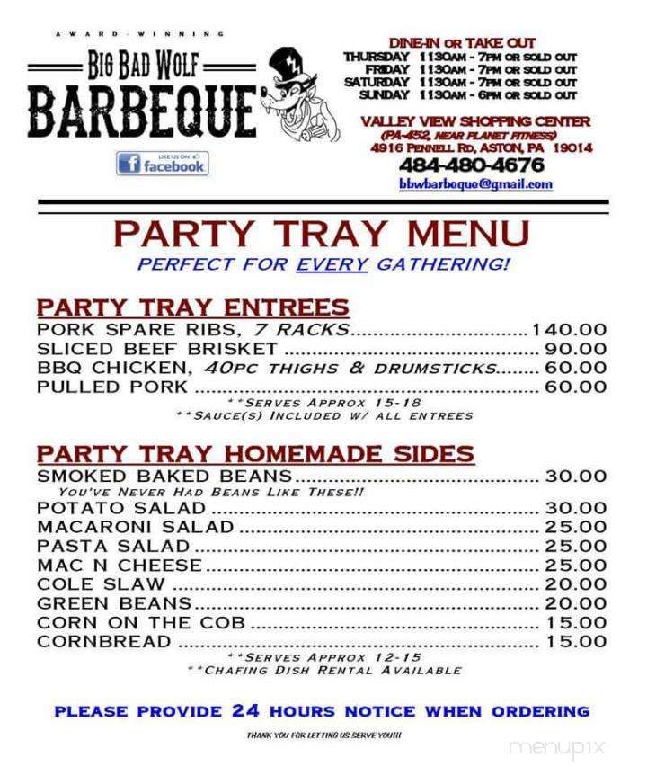 Big Bad Wolf Barbeque - Aston, PA