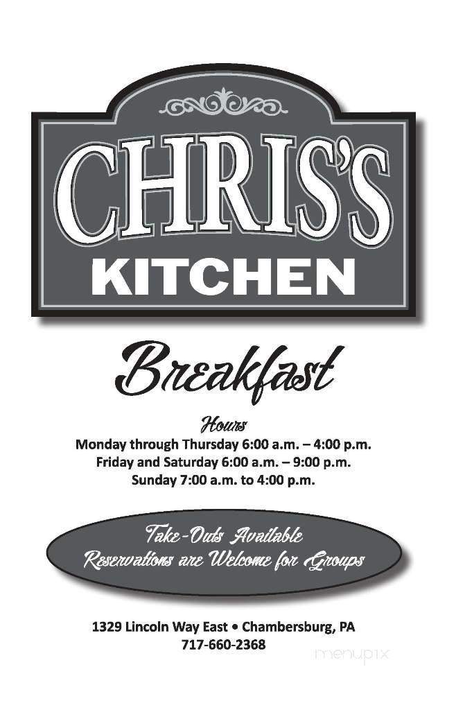 Chris's Kitchen - Chambersburg, PA