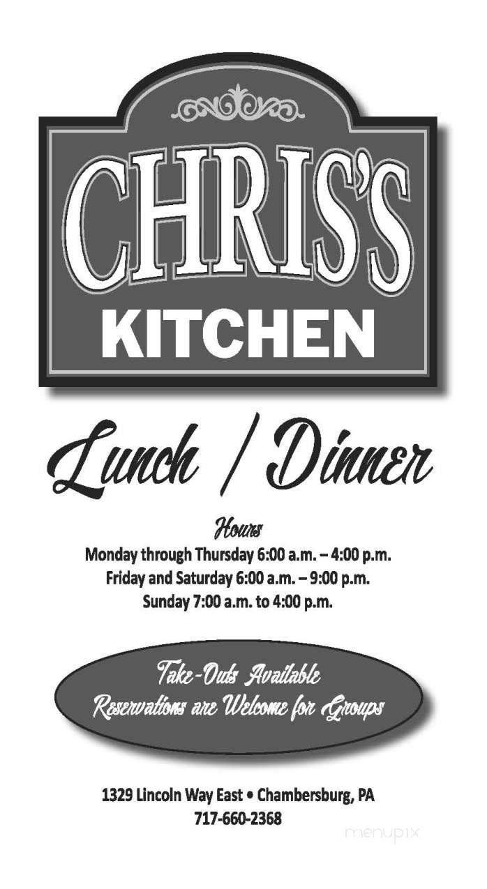 Chris's Kitchen - Chambersburg, PA