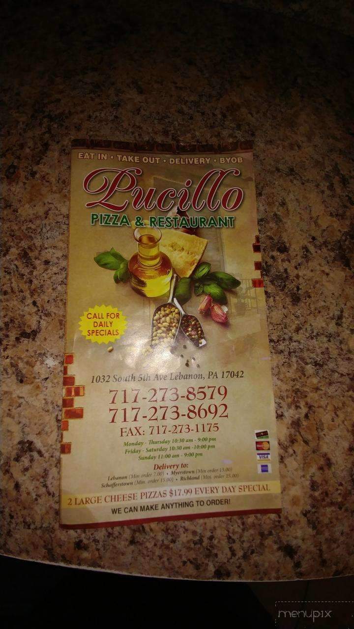 Pucillo's Pizza & Restaurant - Lebanon, PA