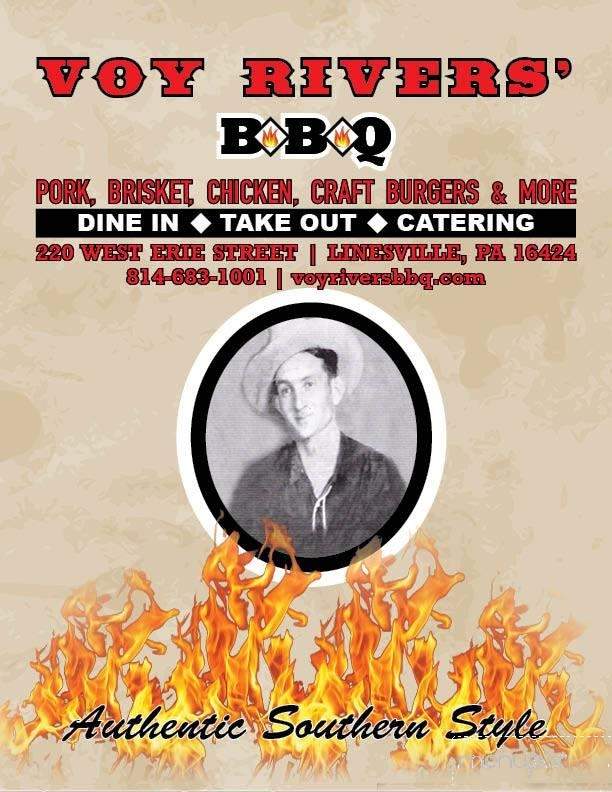 Voy Rivers' BBQ and Catering - Linesville, PA