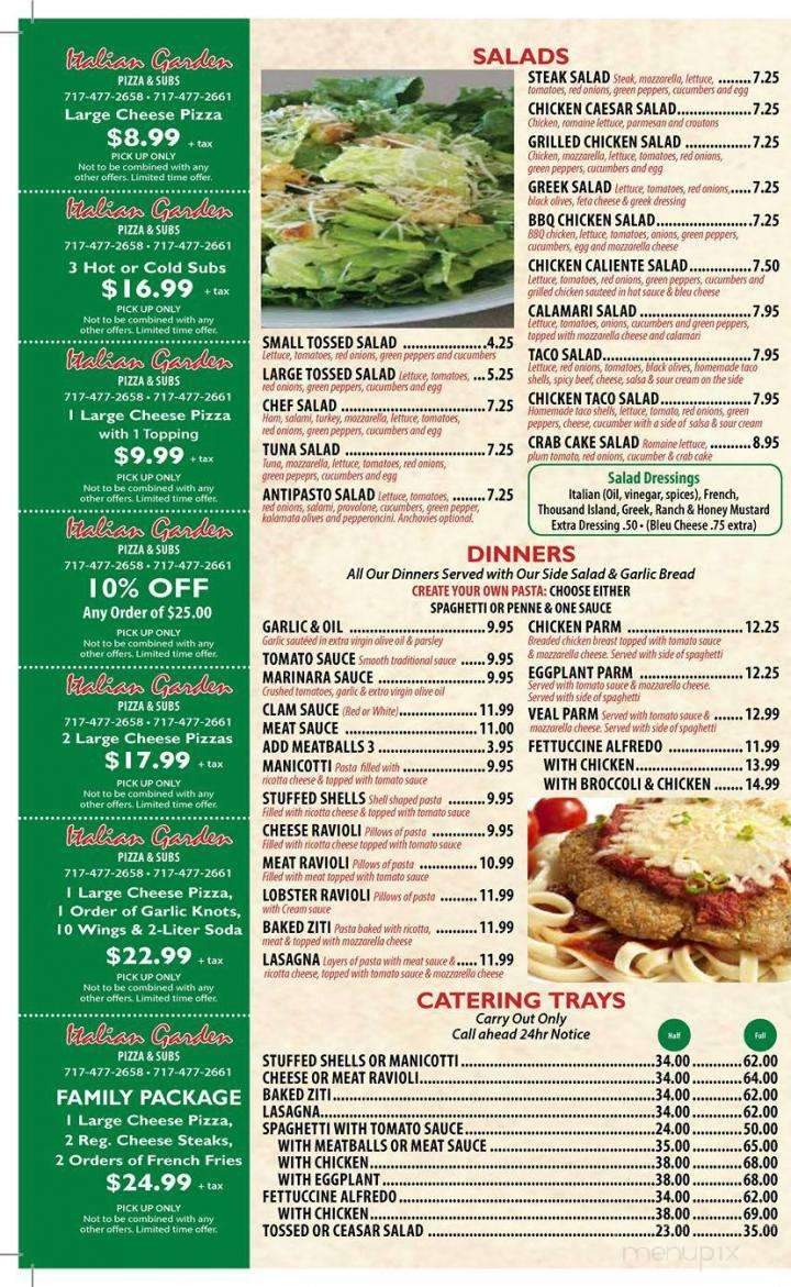 Italian Garden Pizza Restaurant - Shippensburg, PA